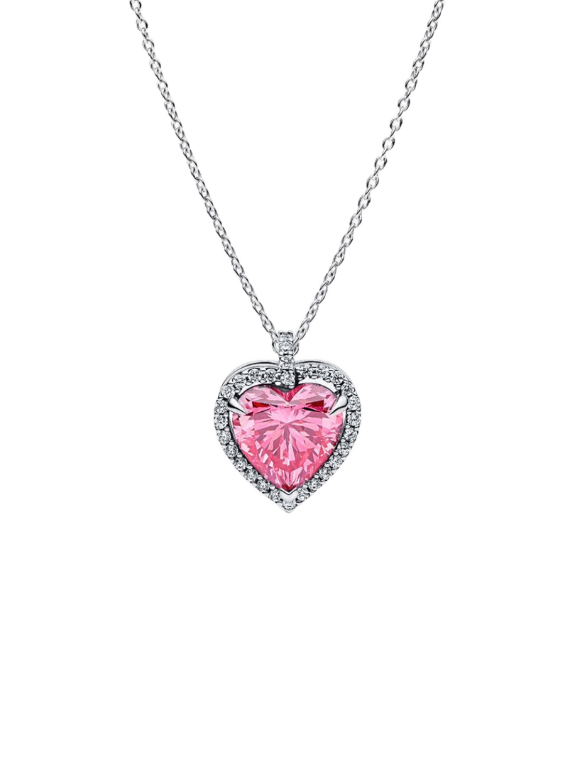 Collar Halo Corazón Rosa