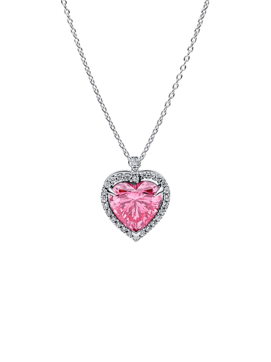 Collar Halo Corazón Rosa