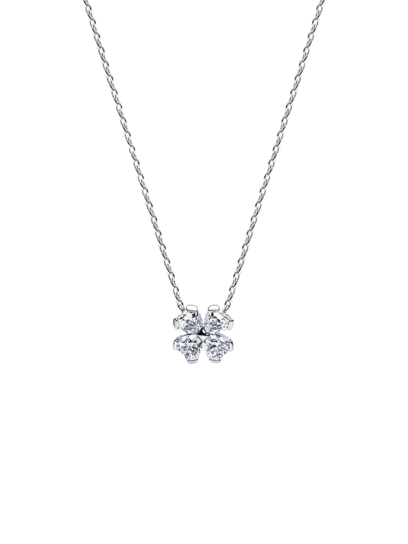 Collar Trébol de la Suerte Brillante