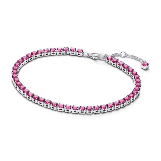 Brazalete Tenis Rosa Brillante