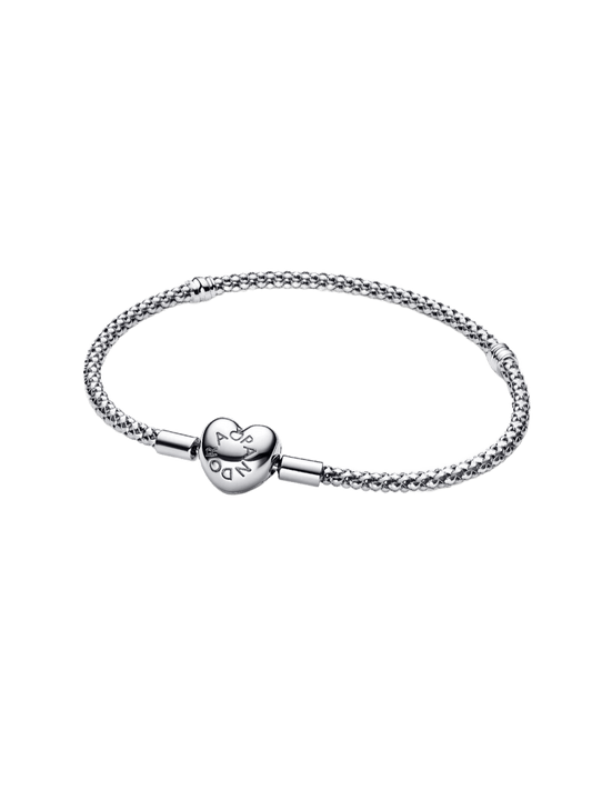 Pulsera de Cadena de Tachuelas con Cierre de Corazón