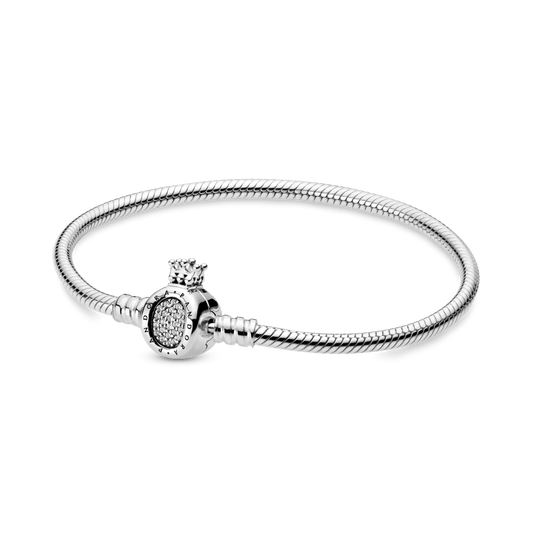 Brazalete Pandora Moments Corona O y cadena de serpiente