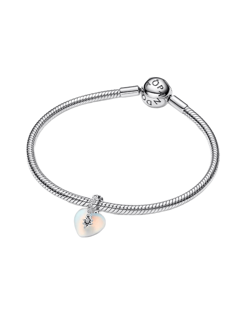 NUEVO  Charm Colgante Corazón y Estrella Fugaz