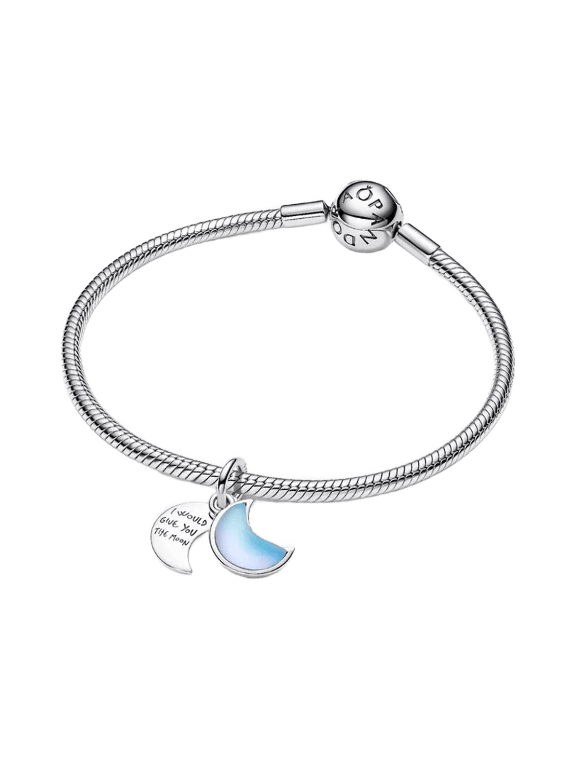 Charm Colgante Doble Luna Creciente