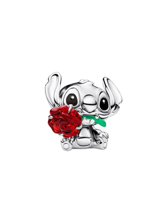 Charm Stitch de Disney con Rosa Cristal de Murano
