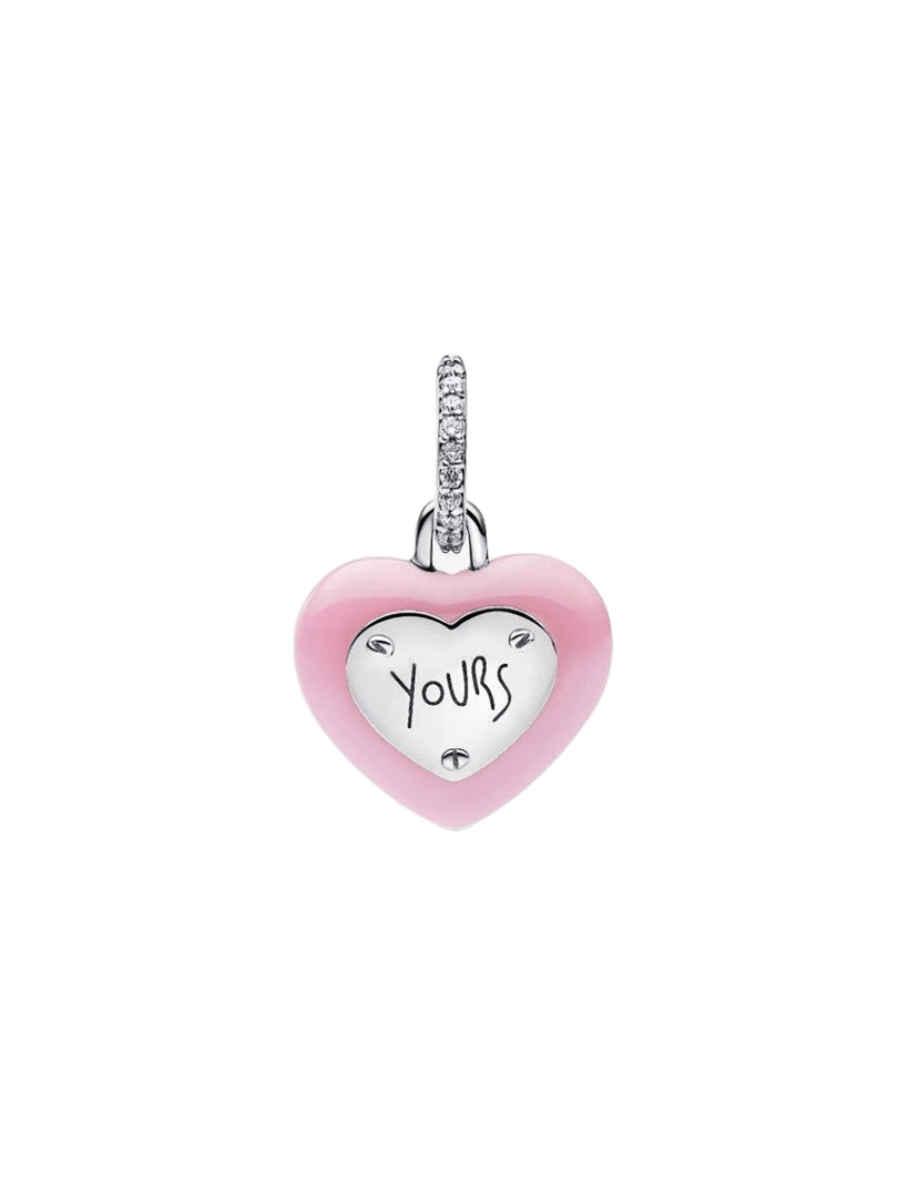 Charm Pandora Charm Colgante Candado Corazón Cerámica Rosa - Vista detalle