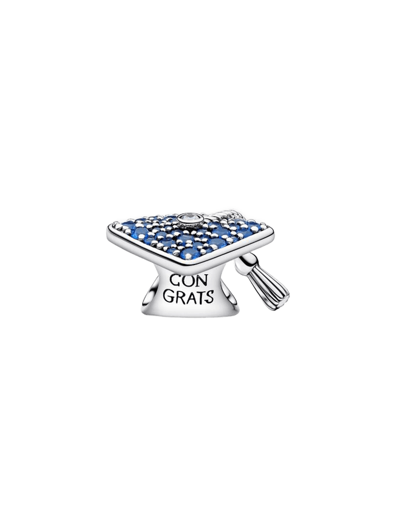 Charm Pandora Charm Birrete de Graduación 2026 Azul Brillante - Vista detalle