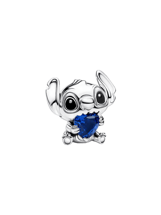 Charm Stitch Corazón Azul de Disney
