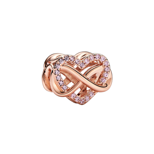 Charm Corazón Rosa Familia Infinito