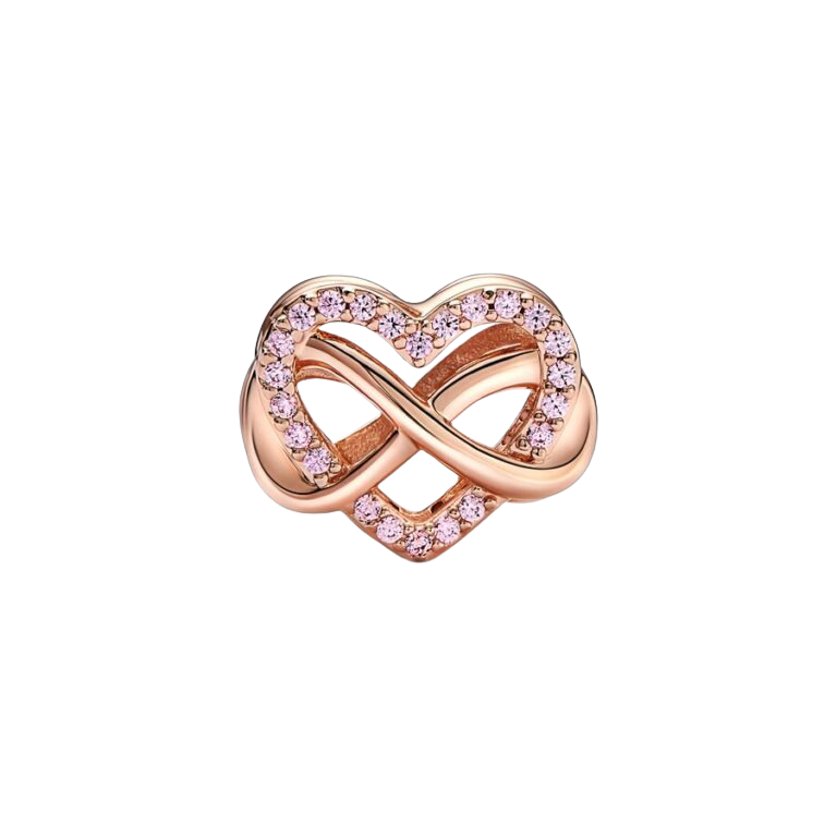Charm Corazón Rosa Familia Infinito