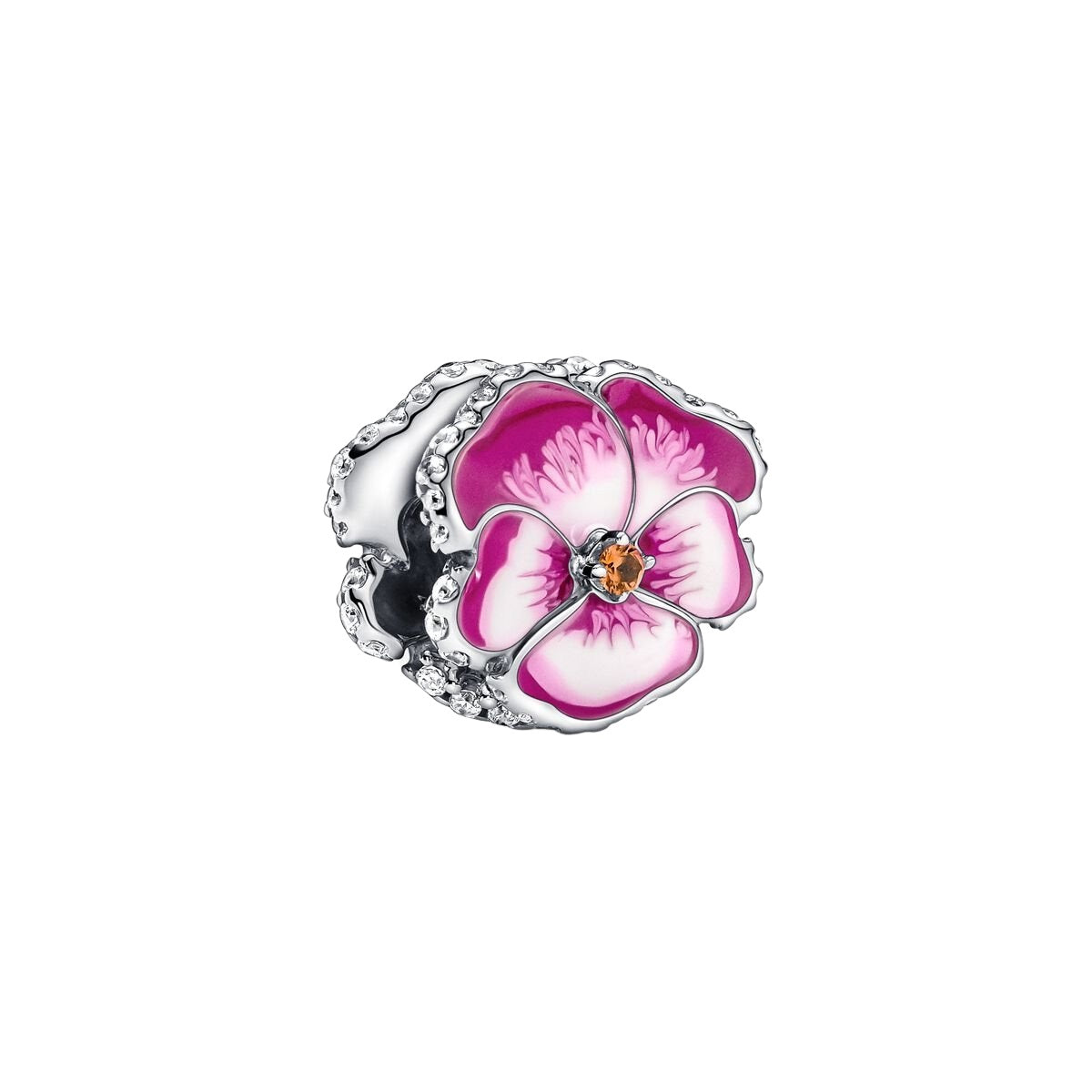 Charm Flor Pensamiento Rosa