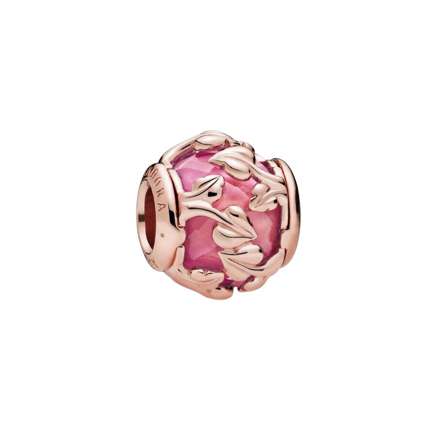 Charm Hojas decorativas rosas