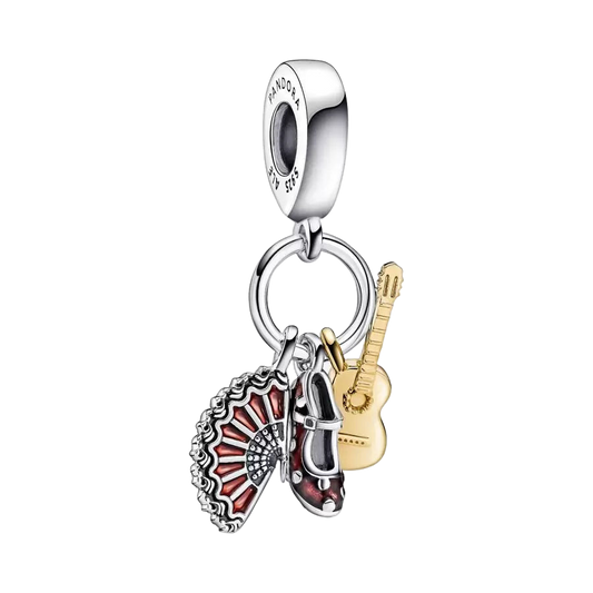 Charm colgante Guitarra Española, Zapato Flamenco y Abanico