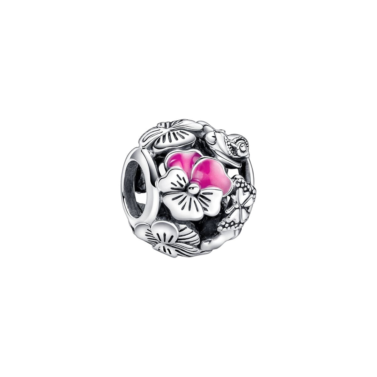 Charm de la Amistad con Flores Pensamiento