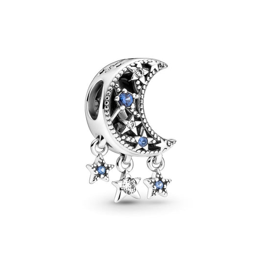 Charm en plata de ley Estrella & Luna Creciente