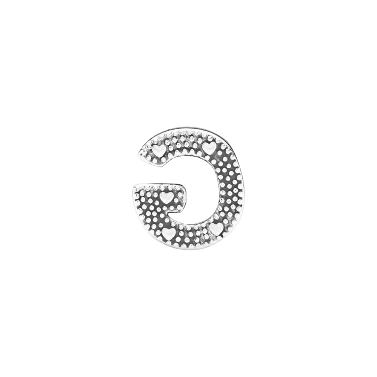 Charm en plata de ley Letra G