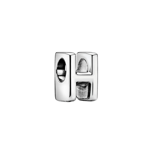 Charm en plata de ley Letra H