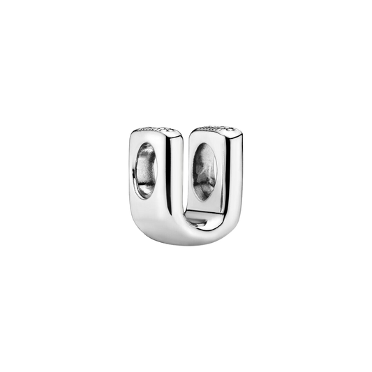 Charm en plata de ley Letra U