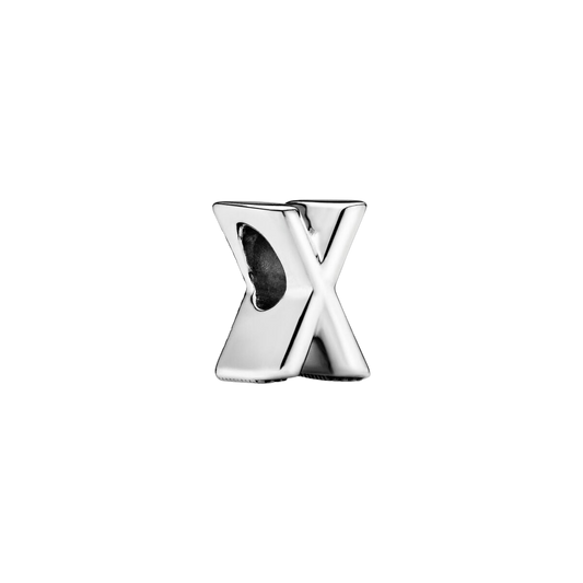 Charm en plata de ley Letra X