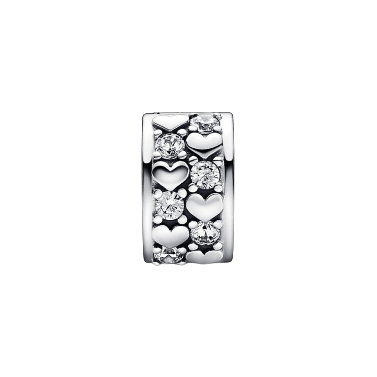 Clip Corazones Infinitos Brillantes