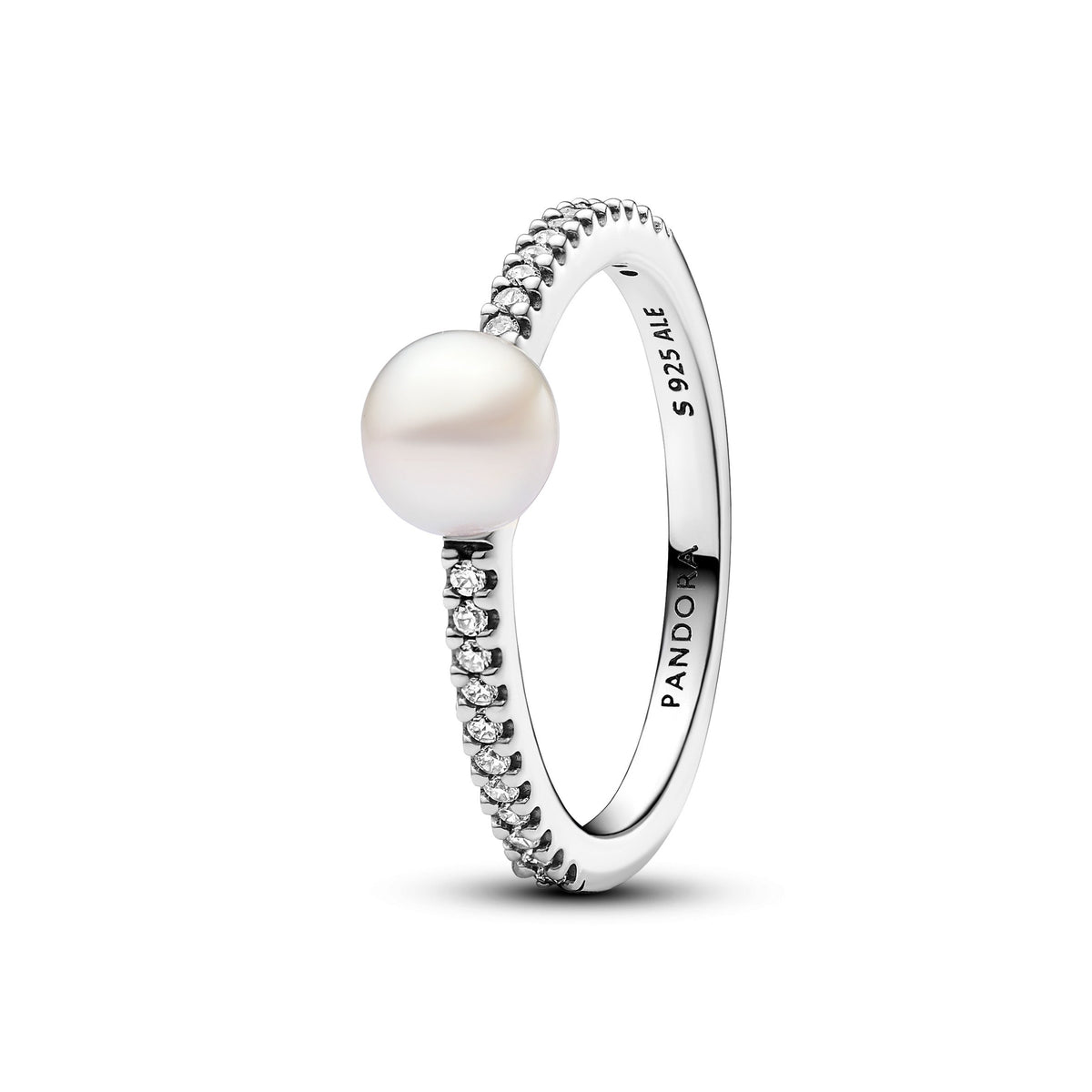 Anillo Perla y Pavé