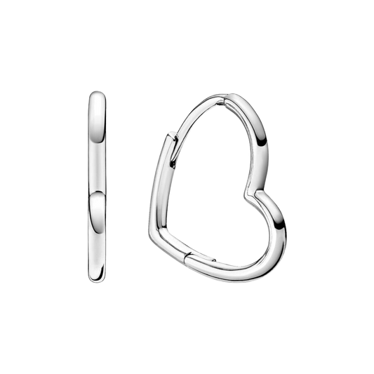 Pendientes de Aro Corazón Asimétricos