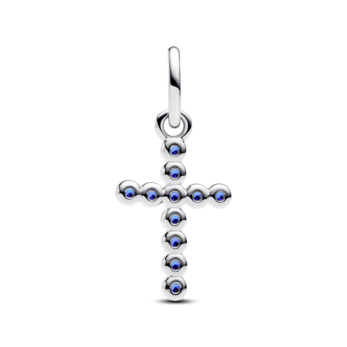 Charm Colgante Cruz Plateado - vista 2