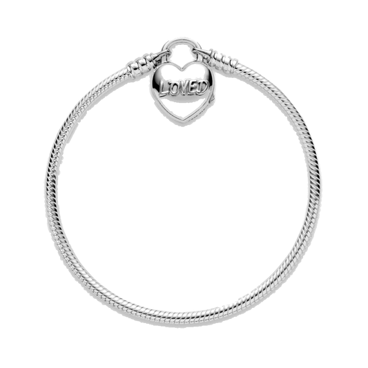 Pulsera de candado Corazón Te Amo — vista 1, fondo transparente