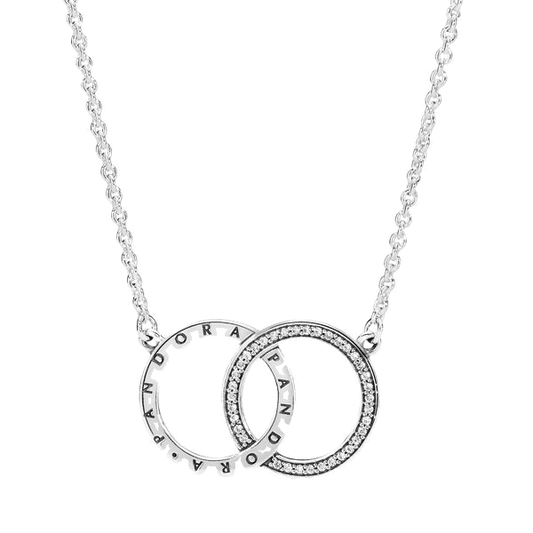 Collar en plata de ley Círculos de PANDORA — 1
