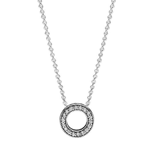 Collar en plata de ley Corazones de PANDORA — 1