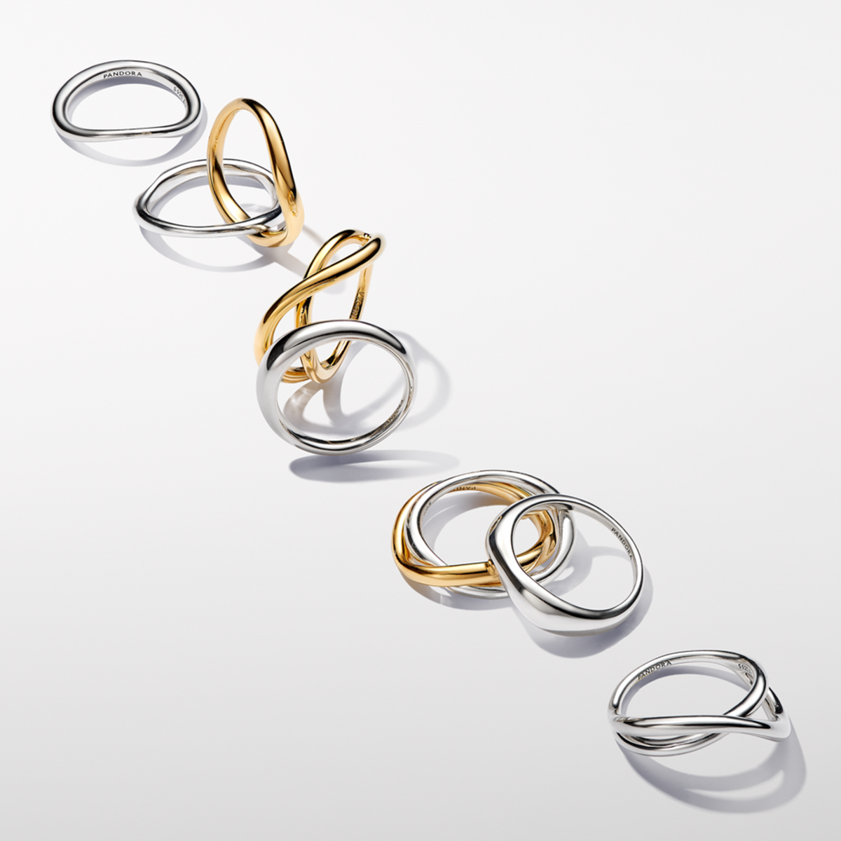 Anillo Banda de Forma Orgánica Pandora - vista 1