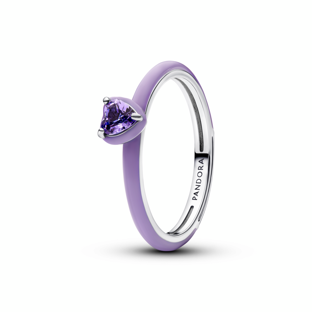 Anillo Corazón Chakra Morado Pandora - vista 1