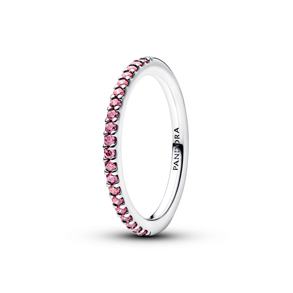 Anillo Banda Rosa Brillante Pandora - vista 1