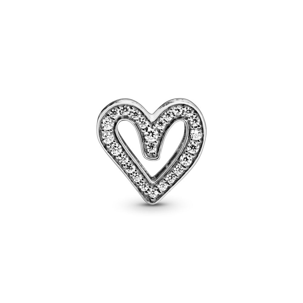 Charm Boceto de Corazón Brillante