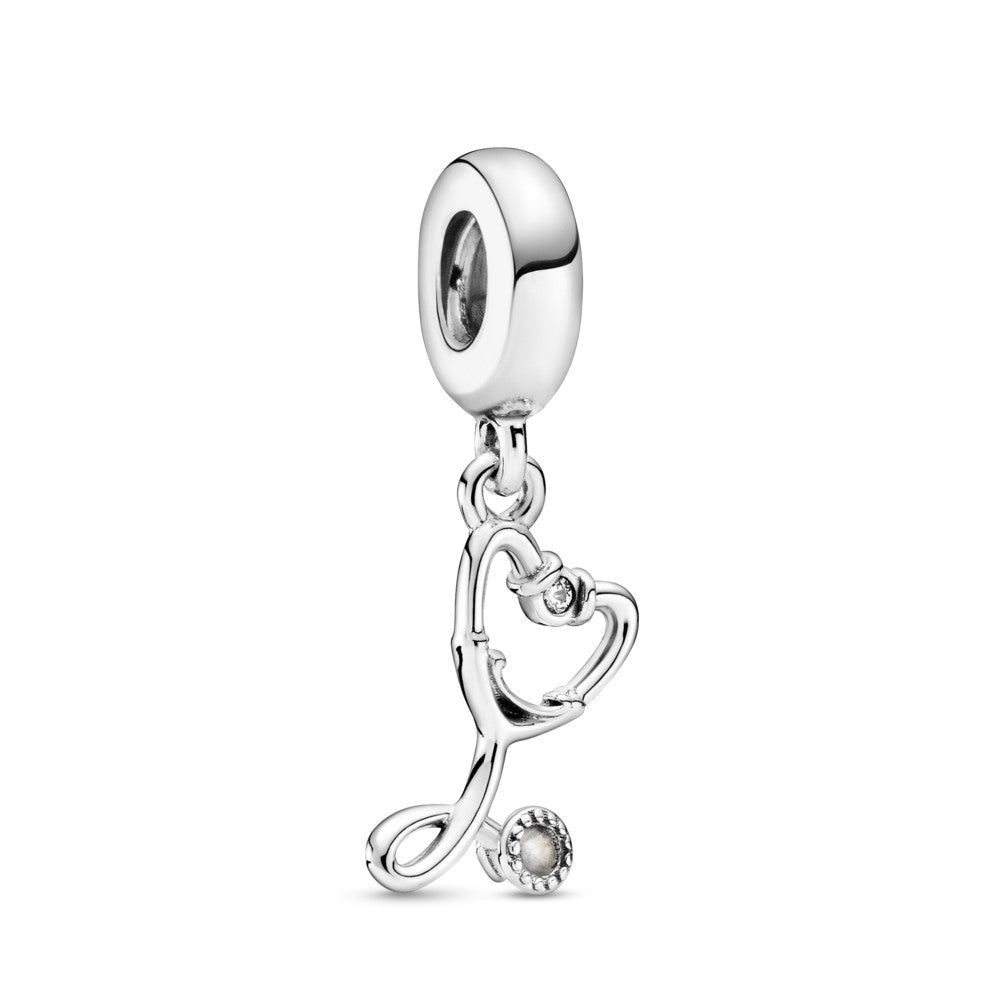Charm Colgante Corazón de Estetoscopio